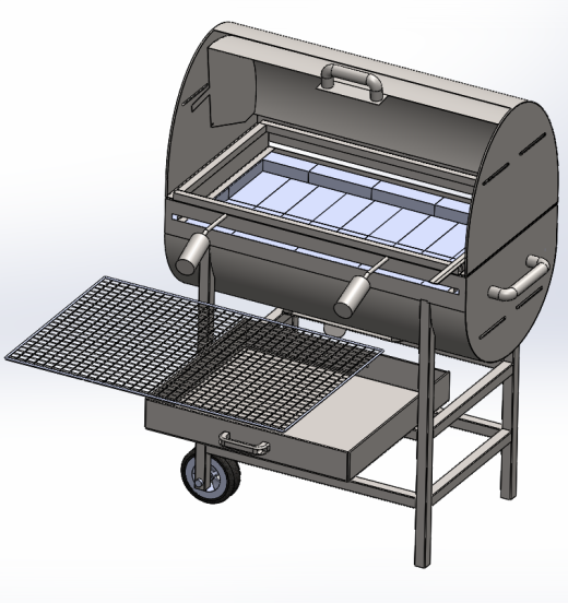 Barbecue户外烧烤架3D数模图纸 STEP格式缩略图